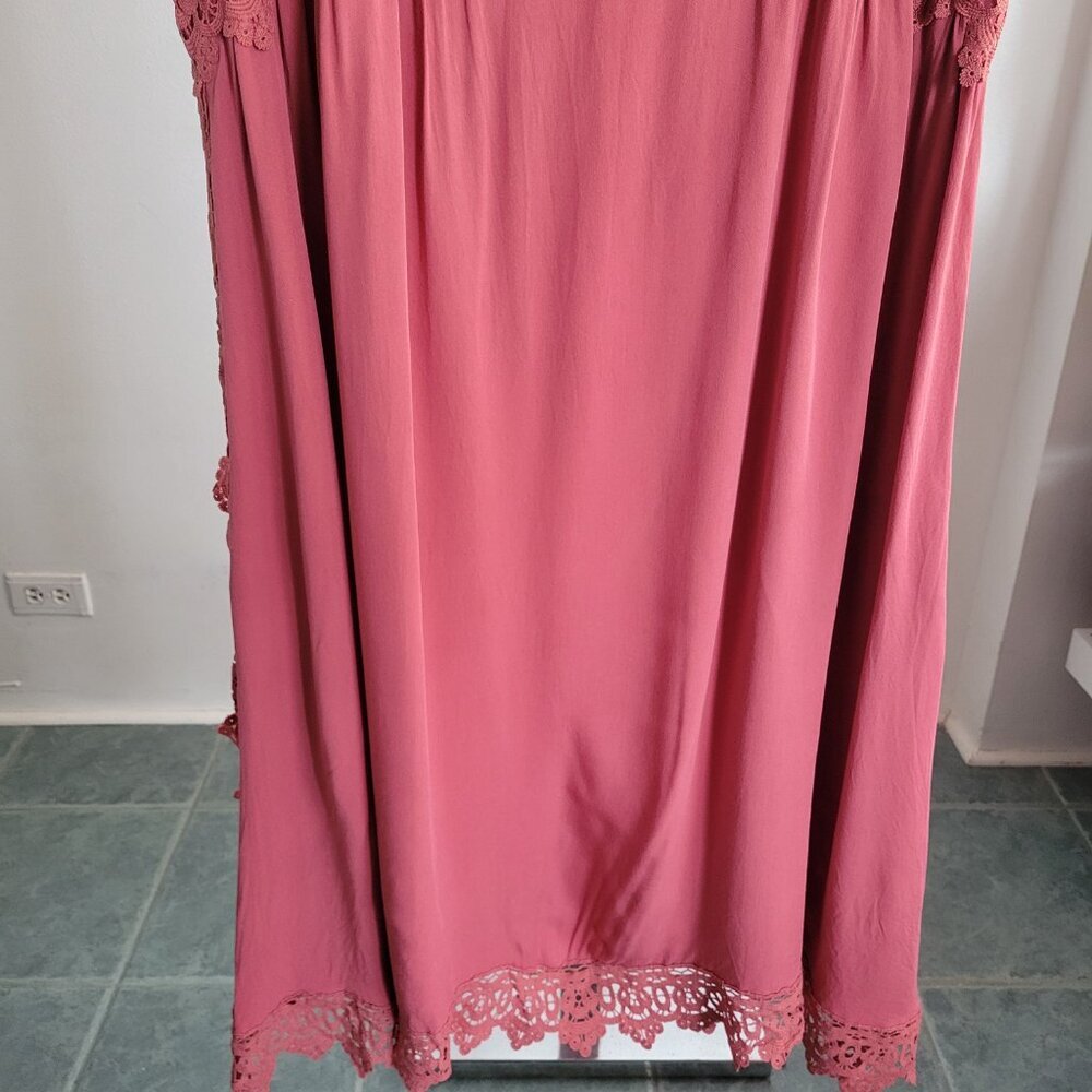 Bloom Chic Terracotta Pink Swiss Bohemian Maxi Dress (Size: 26) - Picture 5 of 12